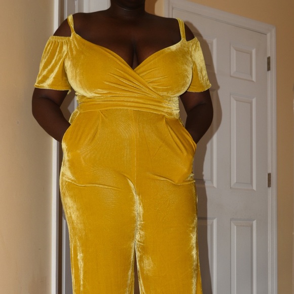 h&m velour jumpsuit